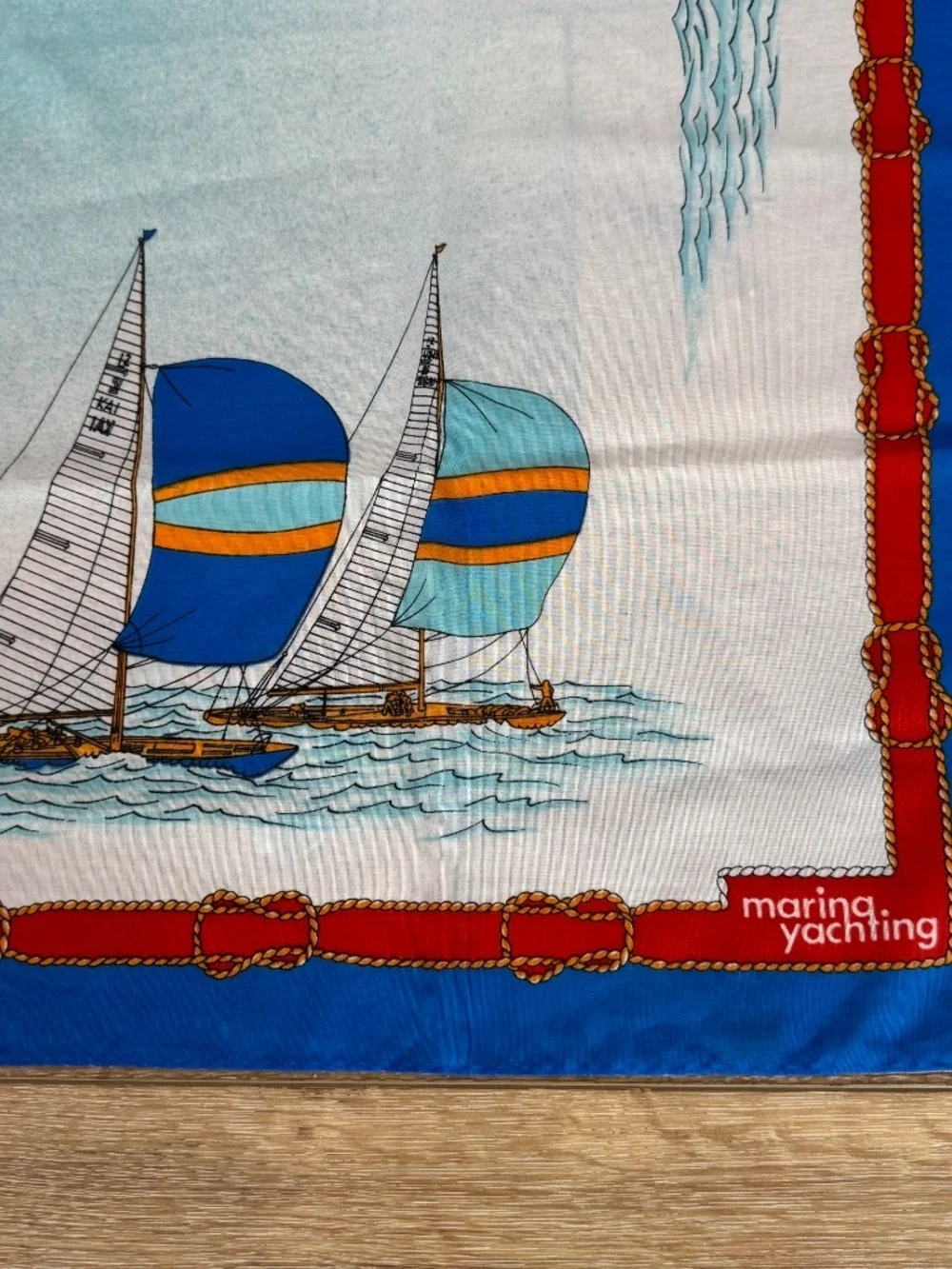 Marina Yachting Women's Square Sailboat Silk Scarf GUG